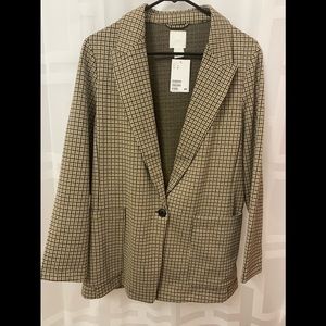 H&M houndstooth blazer